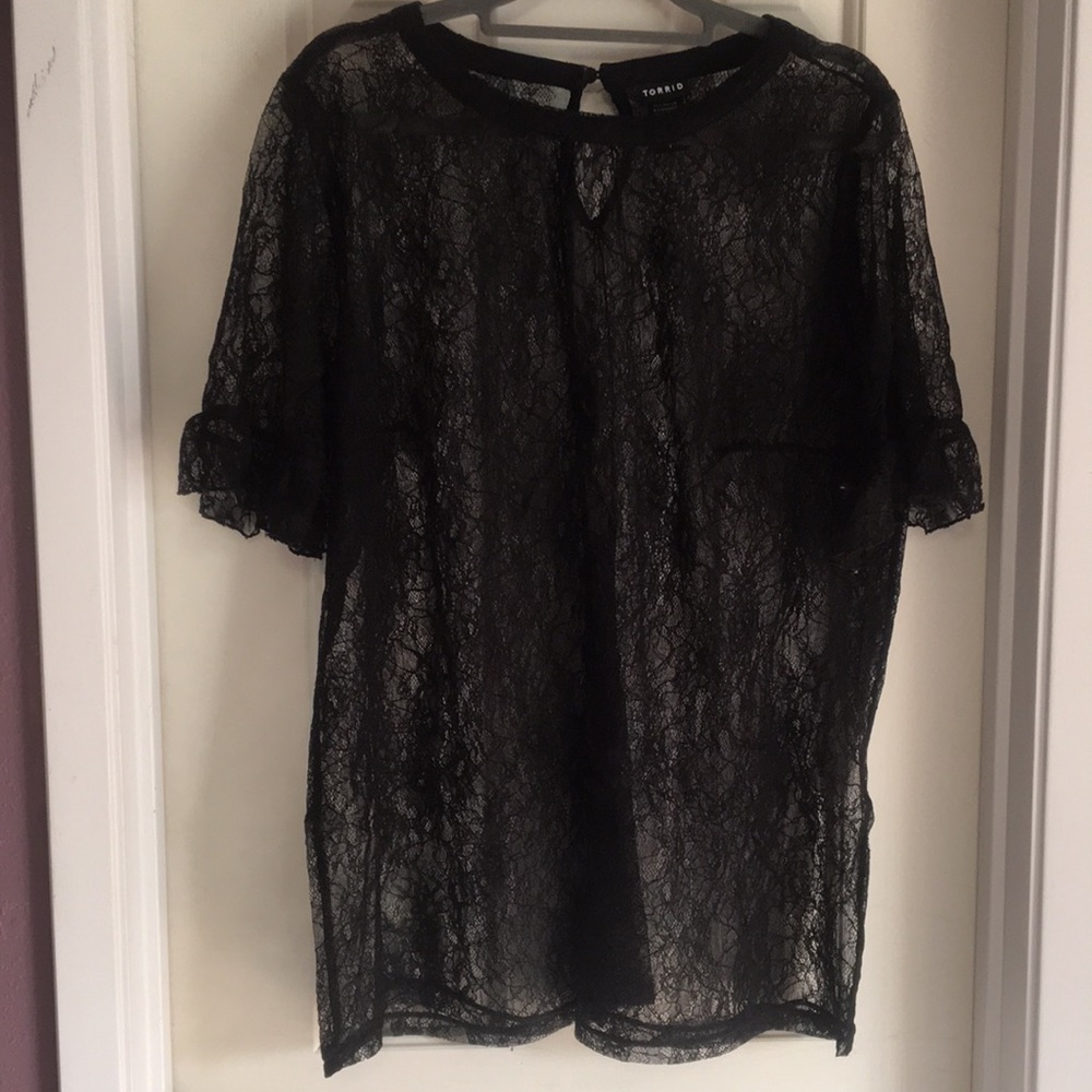 Black Lace Blouse